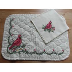 handgemaakte 8 delige set placemats en servetten en set voor