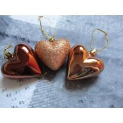 KERST >> 90 stuks ballen brons-bruin in 5 maten
