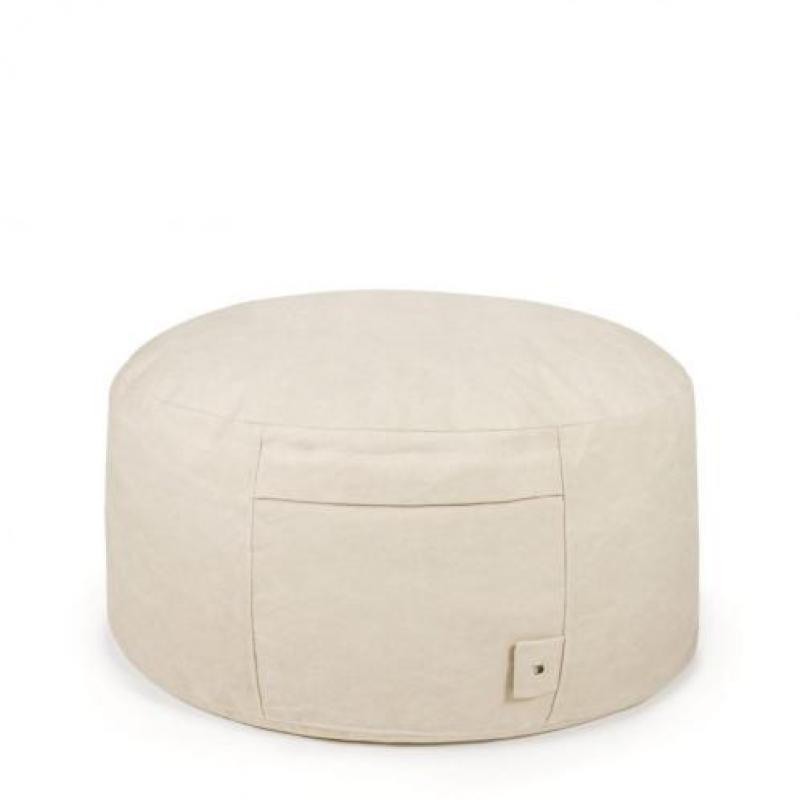 Outbag poef Cake Canvas - nature washed