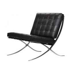 Barcelona Chair Zwart Leer, Probeer Thuis Met Proefplaatsing