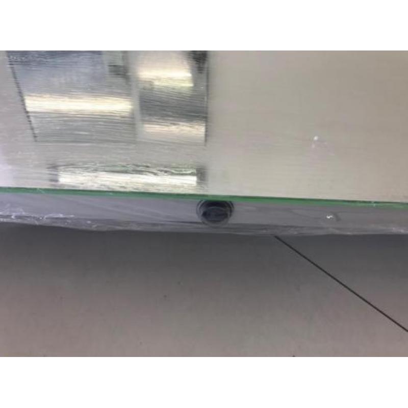 LED spiegel 160x50 cm met klok en spiegelverwarming