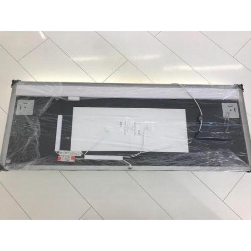 LED spiegel 160x50 cm met klok en spiegelverwarming