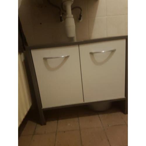 Set badkamer meubel. Grijs/witte badkamer meubel