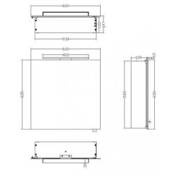 Wiesbaden Luxe spiegelkast + Led verlichting 60x60x14cm