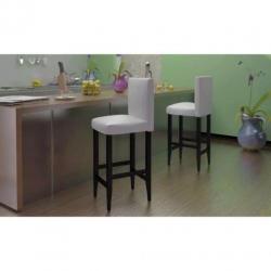 vidaXL Barkrukken modern kunstleer wit 4 st