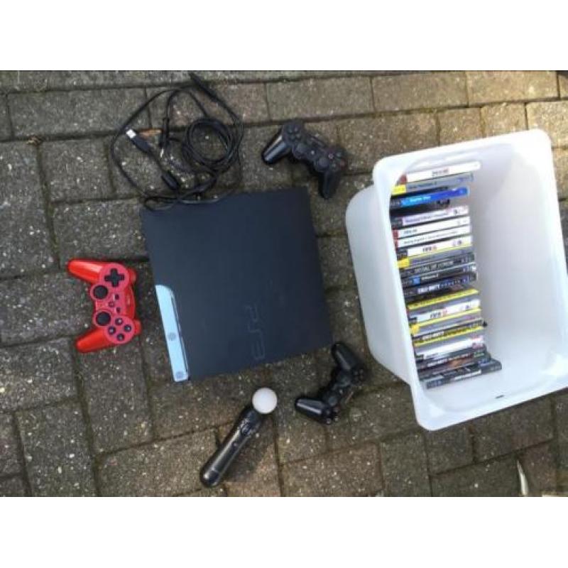 PS 3 spelcomputer 2504B met 20 Spellen