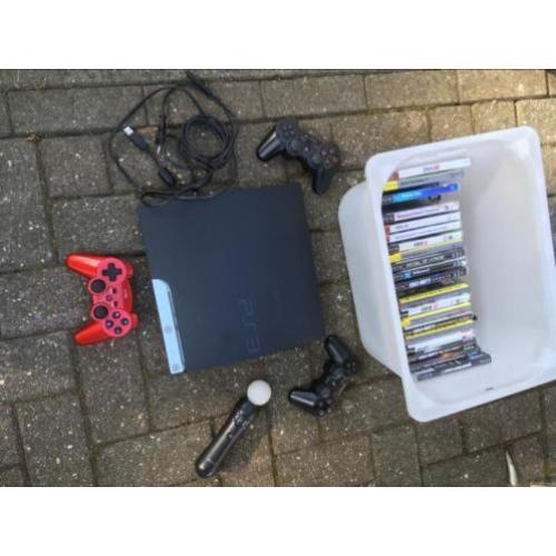 PS 3 spelcomputer 2504B met 20 Spellen